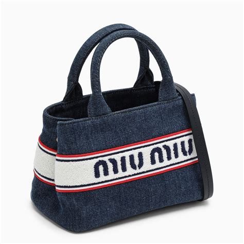 miu miu embroidered denim bag|mi miu prada official site.